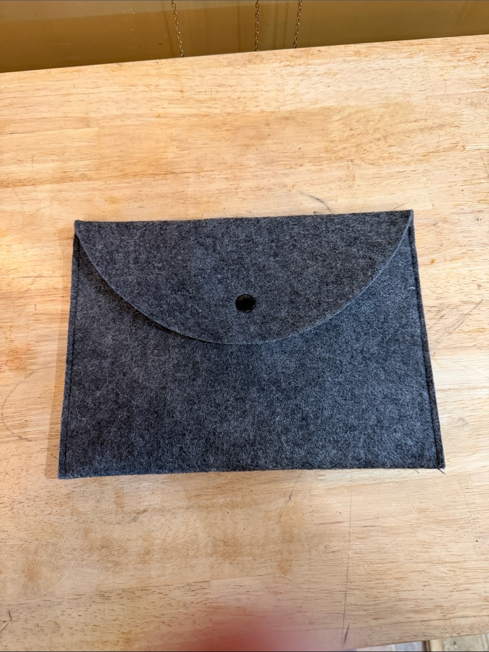 Gray Felt Envelope Clutch